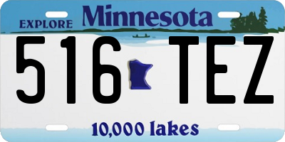 MN license plate 516TEZ