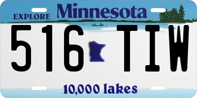 MN license plate 516TIW