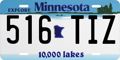 MN license plate 516TIZ