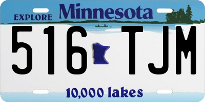 MN license plate 516TJM