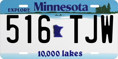 MN license plate 516TJW