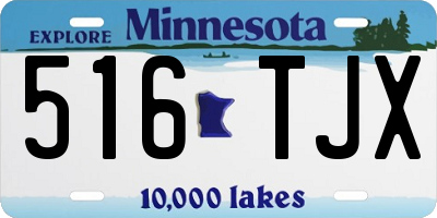 MN license plate 516TJX