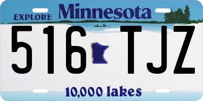 MN license plate 516TJZ