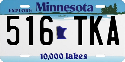 MN license plate 516TKA