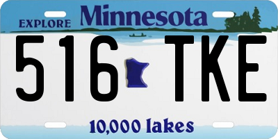 MN license plate 516TKE