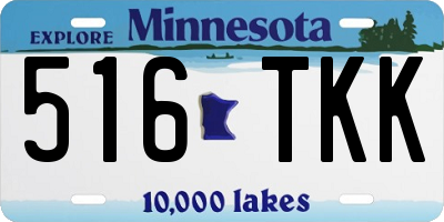 MN license plate 516TKK
