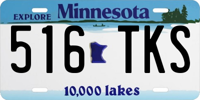 MN license plate 516TKS