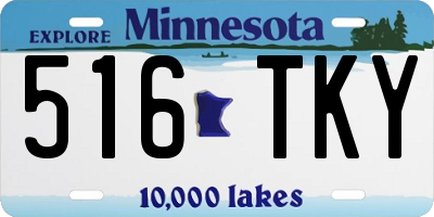 MN license plate 516TKY