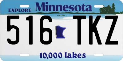 MN license plate 516TKZ