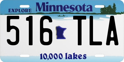 MN license plate 516TLA