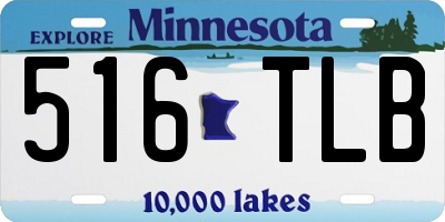 MN license plate 516TLB
