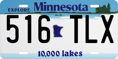 MN license plate 516TLX