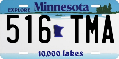 MN license plate 516TMA