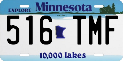 MN license plate 516TMF