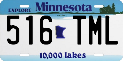 MN license plate 516TML