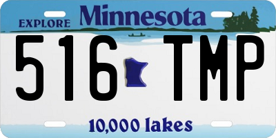 MN license plate 516TMP
