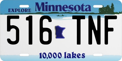 MN license plate 516TNF