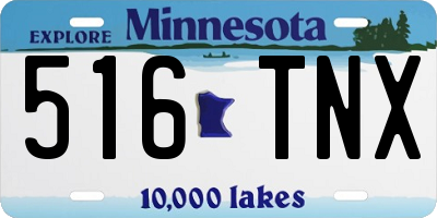 MN license plate 516TNX