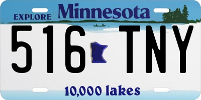 MN license plate 516TNY