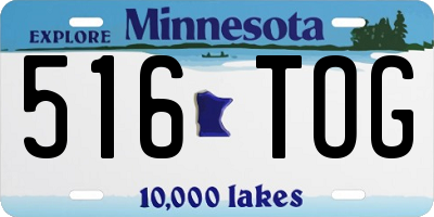 MN license plate 516TOG