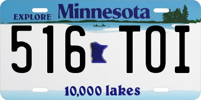 MN license plate 516TOI