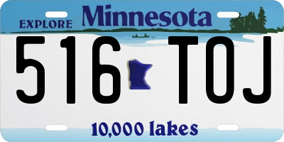 MN license plate 516TOJ