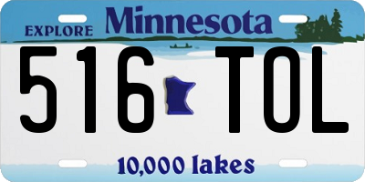 MN license plate 516TOL