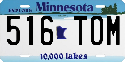 MN license plate 516TOM