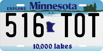 MN license plate 516TOT