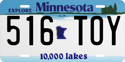 MN license plate 516TOY