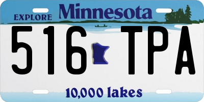 MN license plate 516TPA