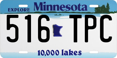 MN license plate 516TPC