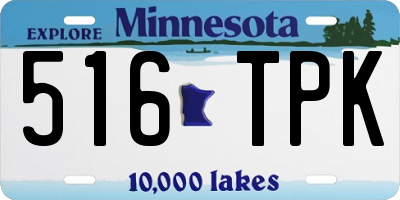 MN license plate 516TPK