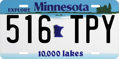 MN license plate 516TPY