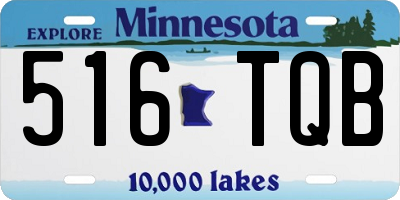 MN license plate 516TQB