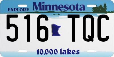 MN license plate 516TQC