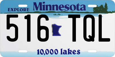 MN license plate 516TQL