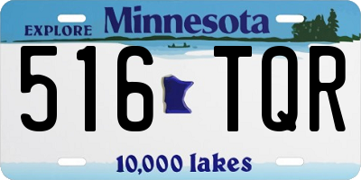 MN license plate 516TQR