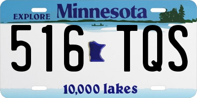 MN license plate 516TQS