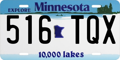 MN license plate 516TQX
