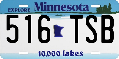 MN license plate 516TSB