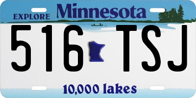 MN license plate 516TSJ