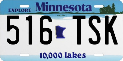 MN license plate 516TSK