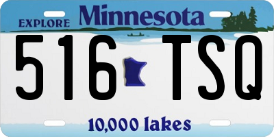 MN license plate 516TSQ