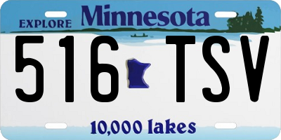 MN license plate 516TSV