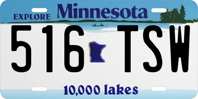 MN license plate 516TSW