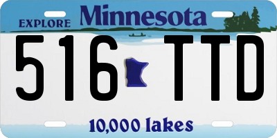 MN license plate 516TTD
