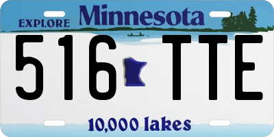 MN license plate 516TTE