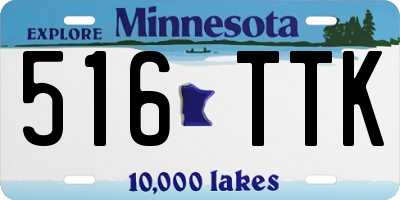 MN license plate 516TTK