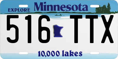 MN license plate 516TTX